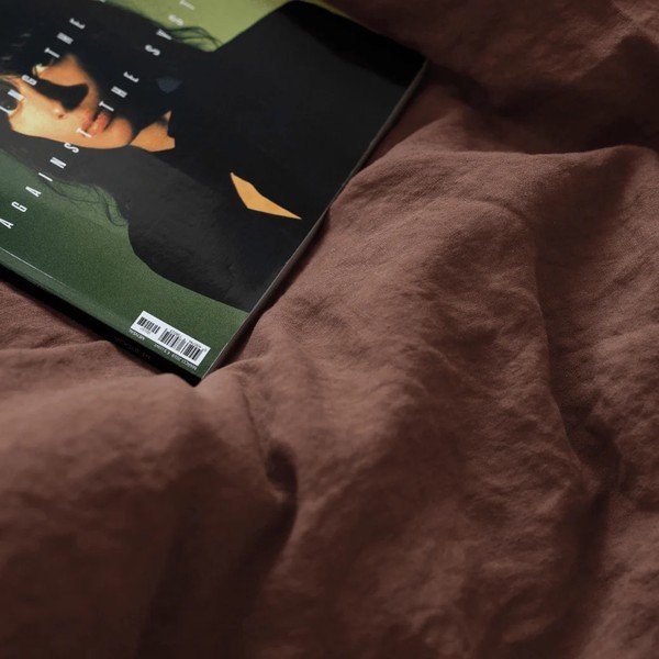 Federa per cuscino in lino 50x60 cm Chocolate – Linen Tales-image-1