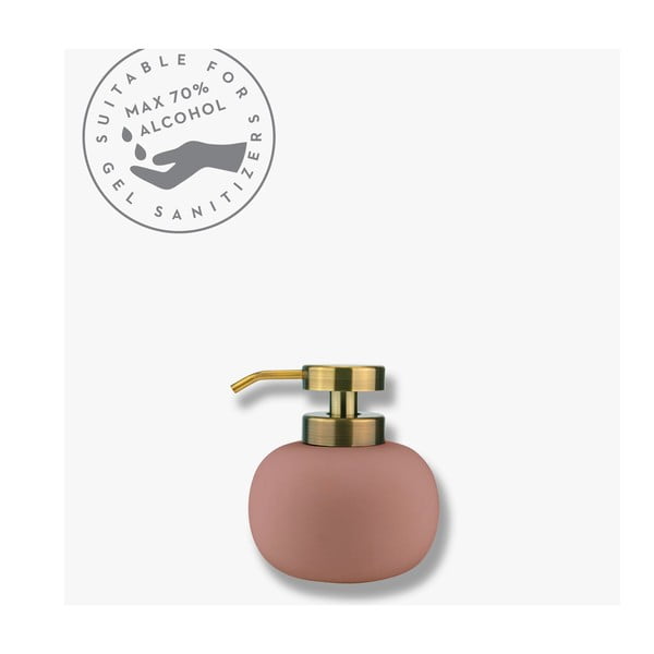 Dispenser di sapone in ceramica rosa 200 ml Lotus - Mette Ditmer Denmark