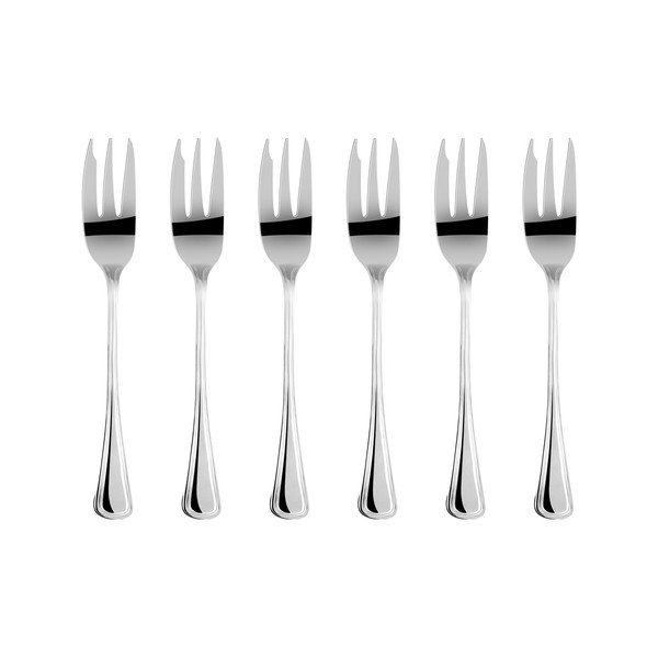 Set di forchettine da dolci argentato in acciaio inox 6 pz per 6 persone London – Kulig