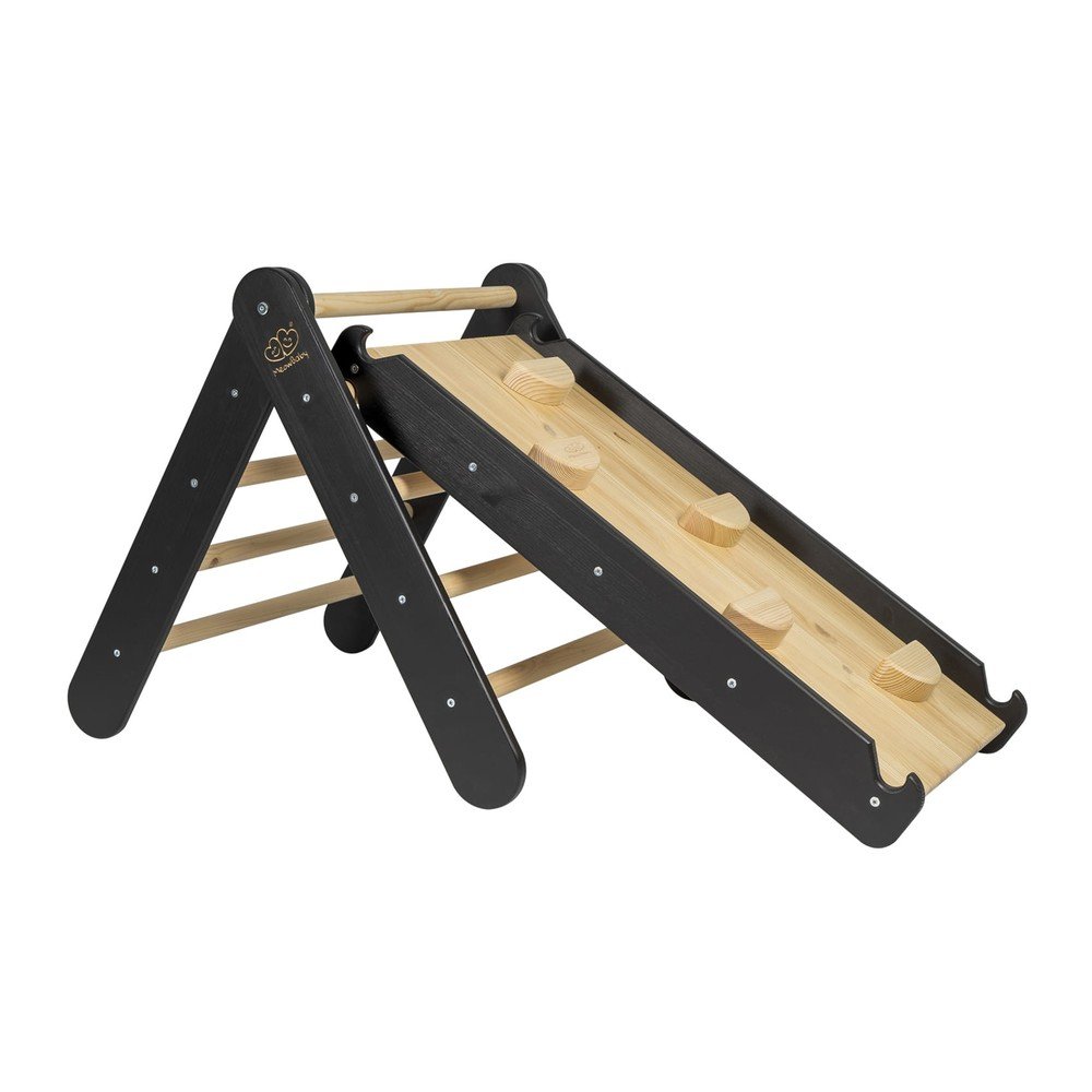 Pikler triangolo montessori nero in pino massiccio 46x87x60 cm Montessori – Meowbaby | Giochi per parco giochi da interno