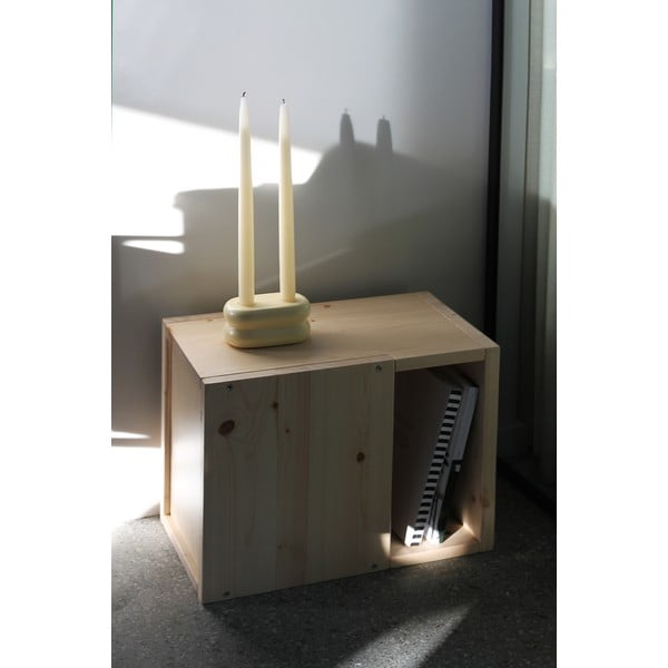 Comodino di colore naturale in pino massiccio Grab It – Karup Design-image-3