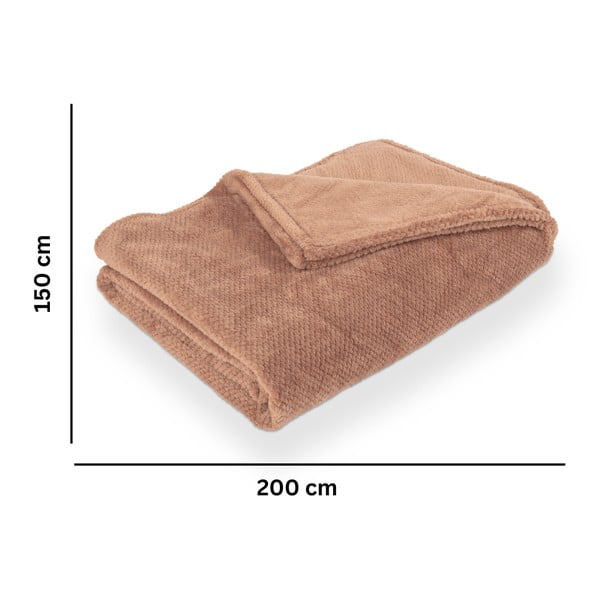 Coperta marrone in micropile 150x200 cm Pippa – Tiseco Home Studio-image-4
