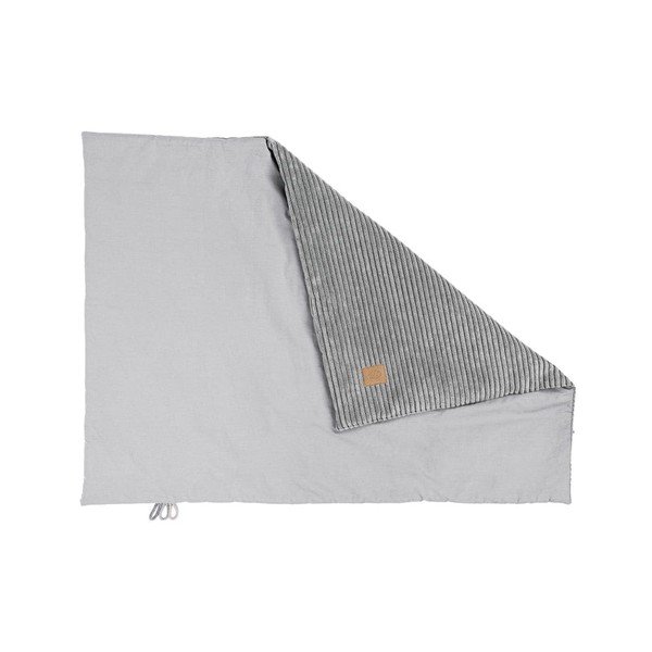 Coperta per bambini grigia in velluto a coste 100x77 cm – Meowbaby-image-1