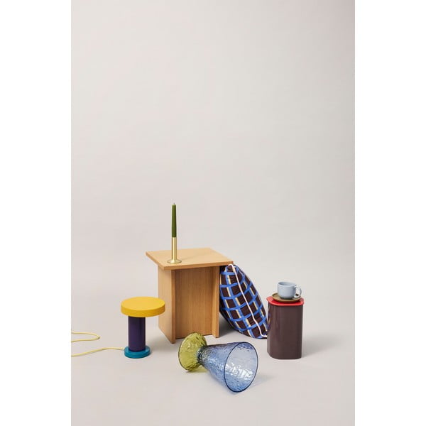 Tavolo pieghevole in rovere 35x35 cm Straight - Hübsch-image-3