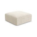 Poggiapiedi beige con rivestimento in velluto a coste Campi – Cosmopolitan Design
