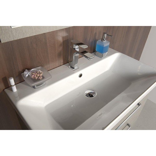 Rubinetto per lavandino in argento lucido verticale Spy – Sapho-image-3