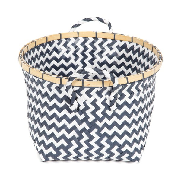 Cestino portaoggetti blu e bianco Zigzag Zig Zag - Compactor-image-4