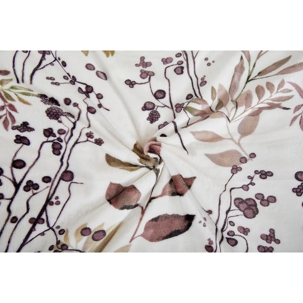 Biancheria da letto bianca/marrone in micropile per letto singolo 140x200 cm Ramita – My House-image-1