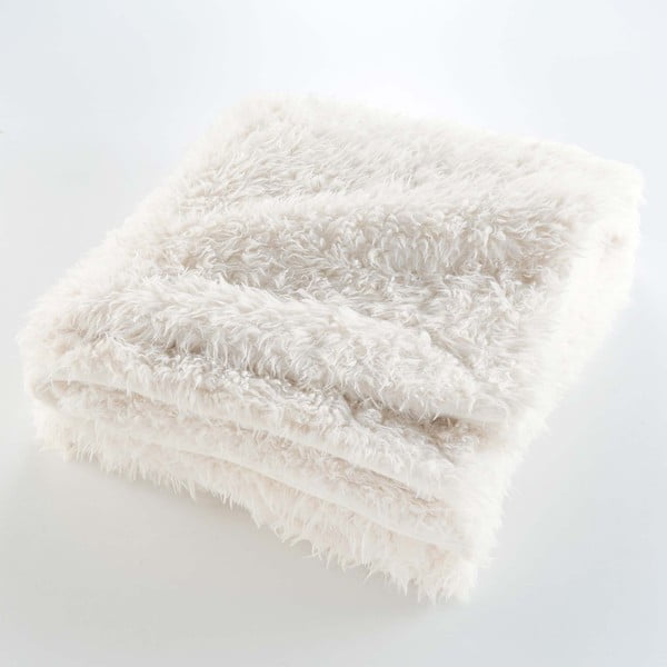 Coperta color crema in pelliccia finta 220x240 cm Mouton – douceur d'intérieur