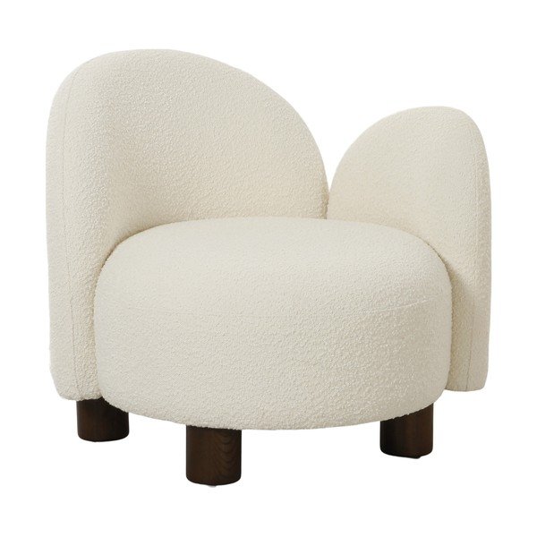 Poltrona bianca in tessuto bouclé Honolulu - House Nordic