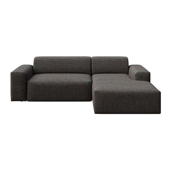 Divano angolare color antracite (con penisola a destra e chaise lounge) Villet – Rodier