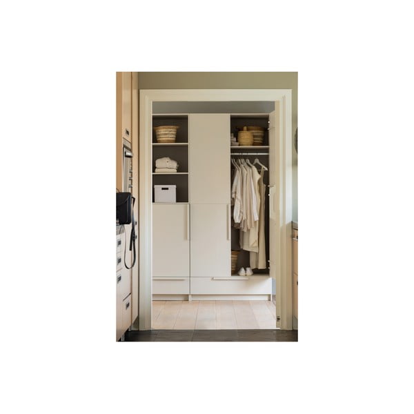 Armadio modulare in legno di pino crema 95x215 cm Pure - WOOOD-image-4