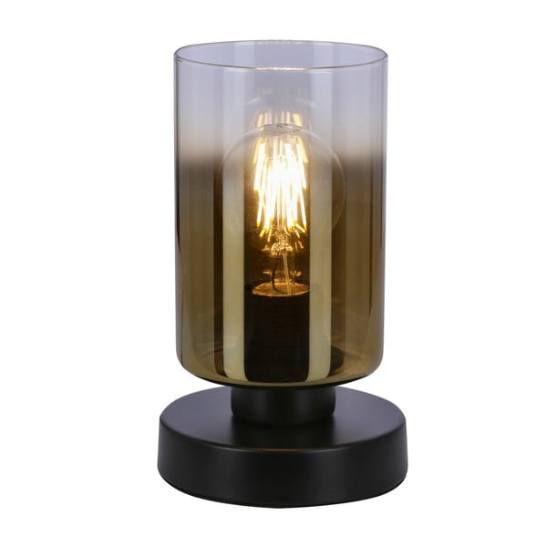 Lampada da tavolo nera con paralume in vetro (altezza 20 cm) Aspra - Candellux Lighting-image-2