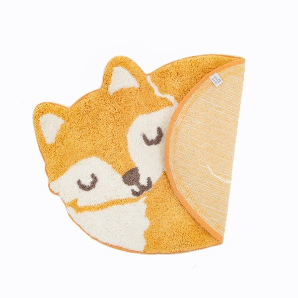 Tappeto arancione in cotone per bambini , 46 x 60 cm Woodland Fox - Sass & Belle-image-1