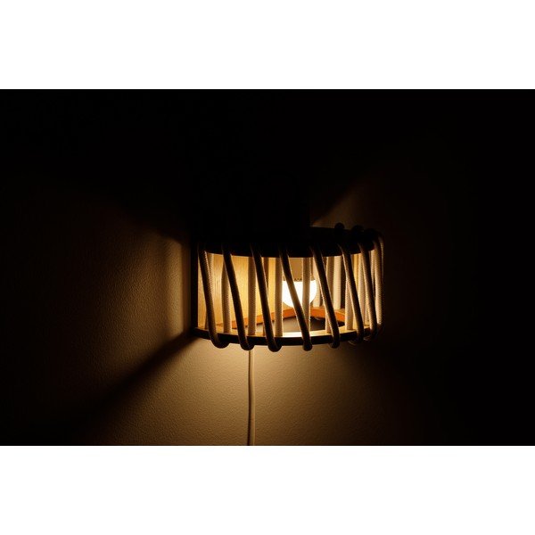 Lampada da parete bianca con struttura in legno, lunghezza 30 cm Macaron - EMKO-image-4