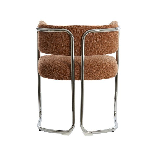 Sedia da pranzo marrone chiaro in imbottito con braccioli Adante – Light & Living-image-3