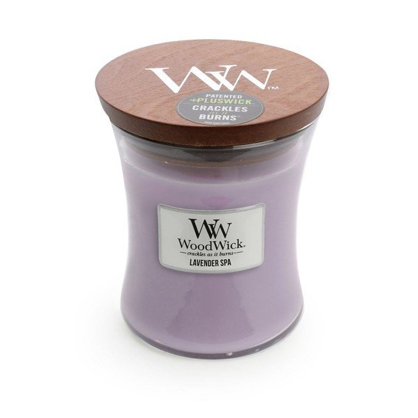 Candela profumata da bagno alla lavanda, 55 ore di autonomia Lavender Spa - WoodWick-image-2