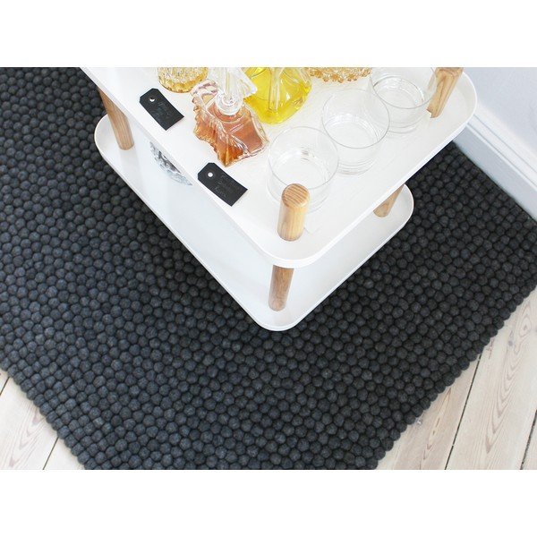 Tappeto in lana a palline antracite, 120 x 180 cm Ball Rugs - Wooldot-image-1
