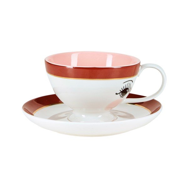 Tazza in porcellana con piattino Colored Icons - Miss Étoile