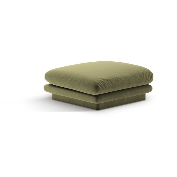 Poggiapiedi in verde chiaro con rivestimento in velluto Torino – Micadoni 