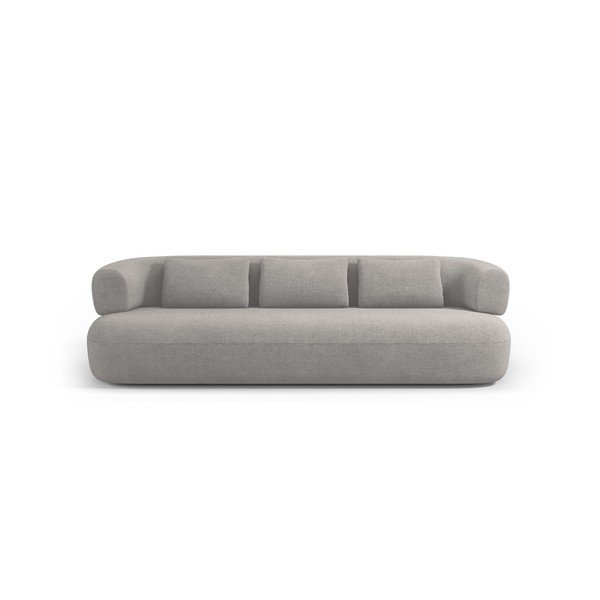 Divano grigio chiaro con rivestimento in bouclé 226 cm Jenny – Micadoni -image-2