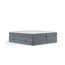 Letto boxspring grigio scuro con contenitore/senza testiera 160x200 cm Juniper – Maison de Rêve