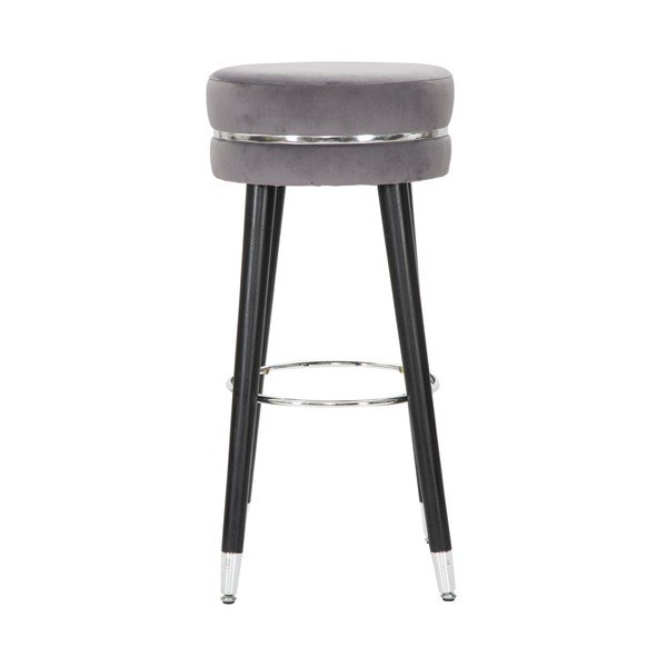 Sedia da bar grigia in imbottito (altezza della seduta 74 cm) Paris – Mauro Ferretti-image-1