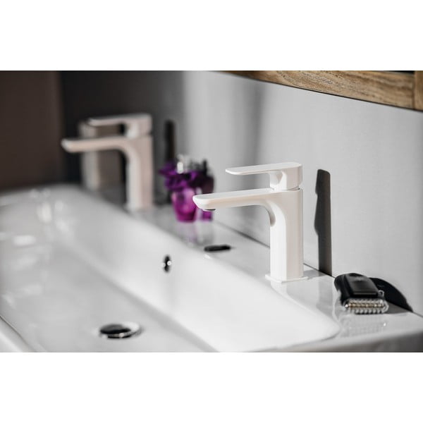 Rubinetto per lavandino bianco verticale Spy – Sapho-image-1