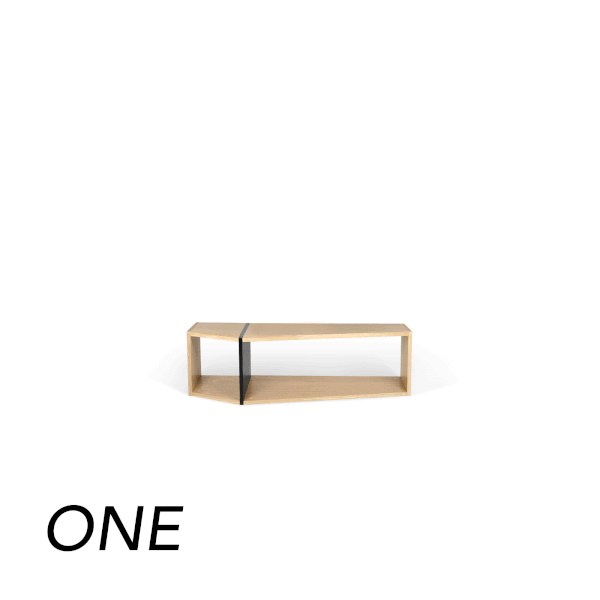 Scaffale marrone-nero Uno, 120 x 35 cm - TemaHome-image-3