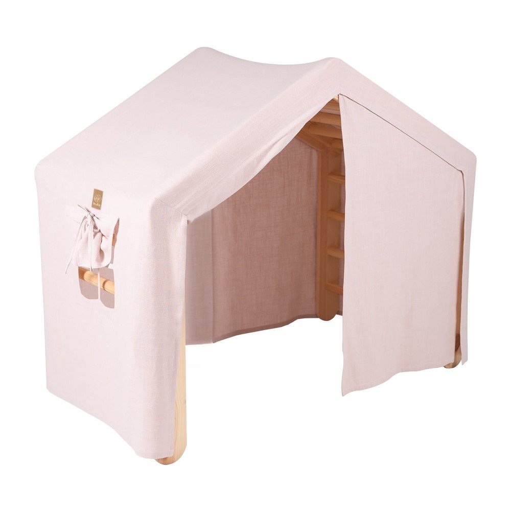 Pikler triangolo montessori rosa/di colore naturale in pino massiccio 112x61x94 cm Montessori – Meowbaby | Giochi per parco giochi da interno