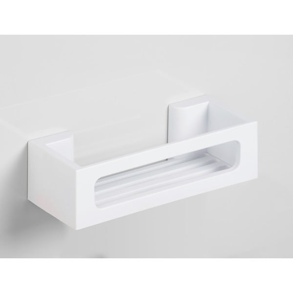 Mensola da bagno senza foratura bianco opaco in plastica con aggancio Turbo-loc Bralia – Wenko-image-4