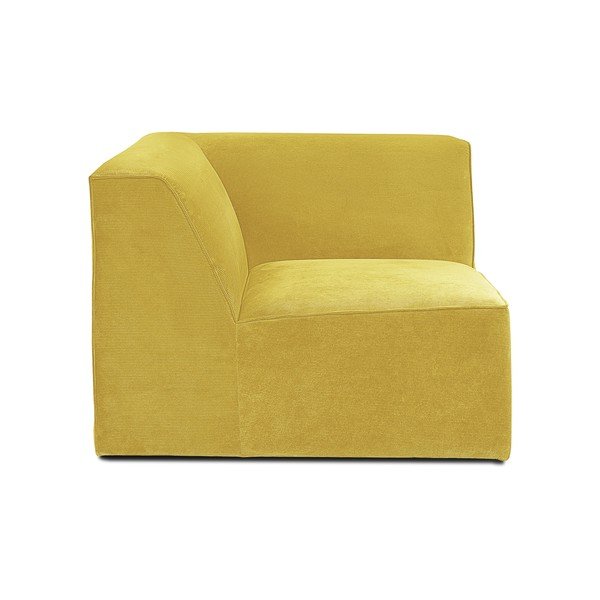 Modulo divano in velluto a coste giallo Sting - Scandic