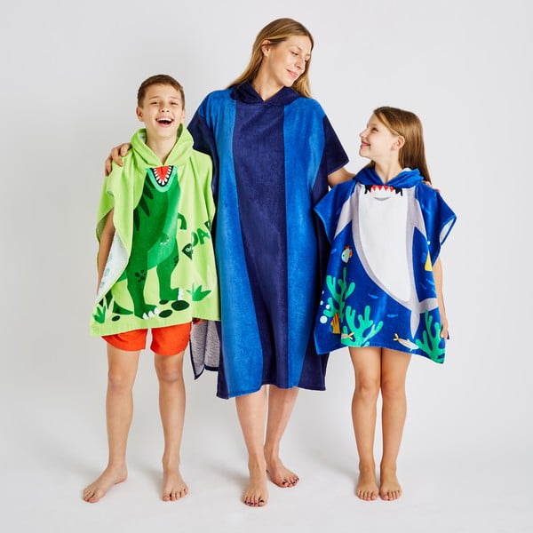 Poncho in cotone blu Stripe - Catherine Lansfield-image-4