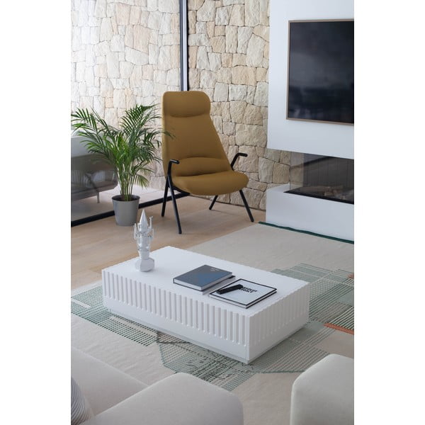 Tavolino bianco con 2 cassetti Doric - Teulat-image-1