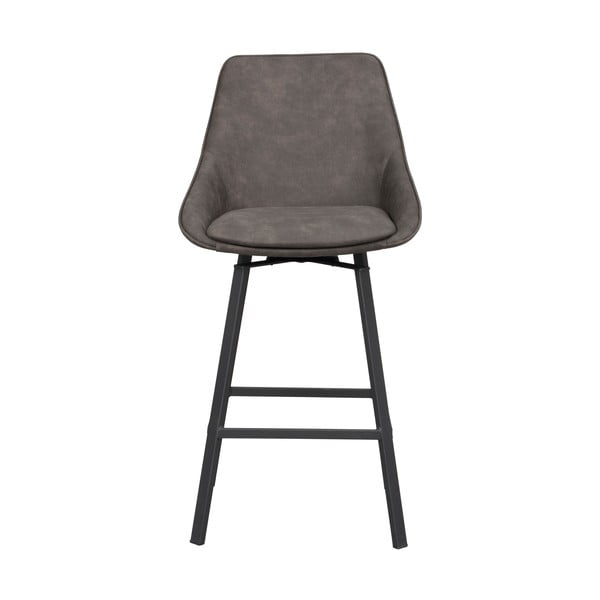 Sgabelli da bar grigi in set di 2 (altezza seduta 65 cm) Alison - Rowico-image-3
