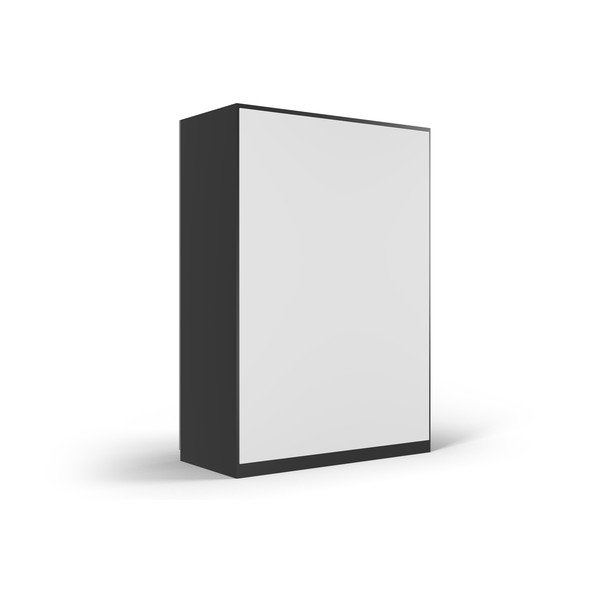 Armadio nero con specchio e ante scorrevoli 151x215 cm Lisburn - Cosmopolitan Design-image-4