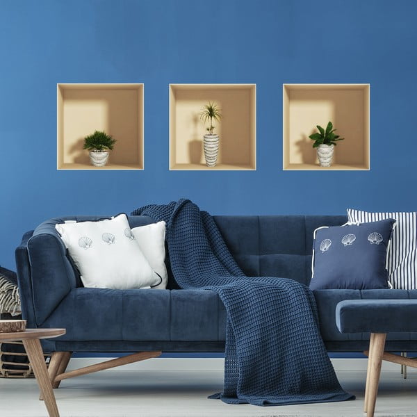 Set di 3 adesivi con palme effetto 3D - Ambiance-image-3