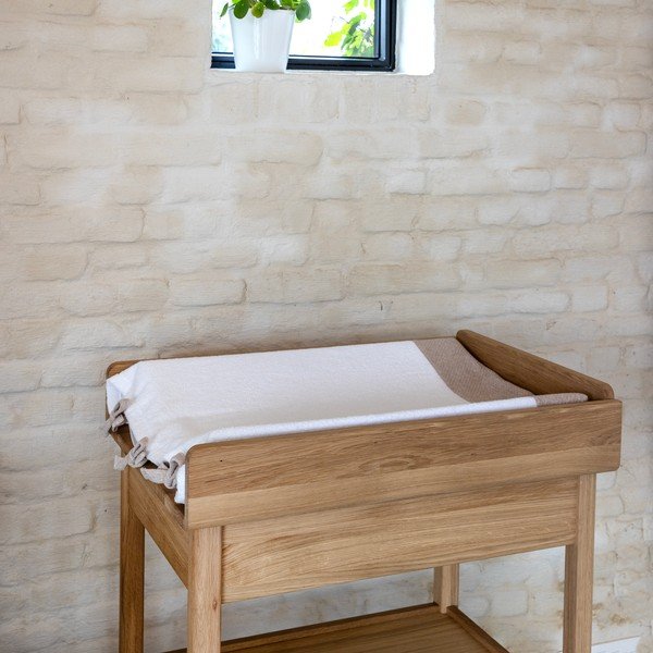 Fasciatoio di colore naturale in rovere massiccio con fasciatoio Forrest – Vipack-image-4