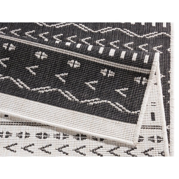 Tappeto da esterno nero e crema , 290 x 200 cm Kuba - NORTHRUGS-image-1