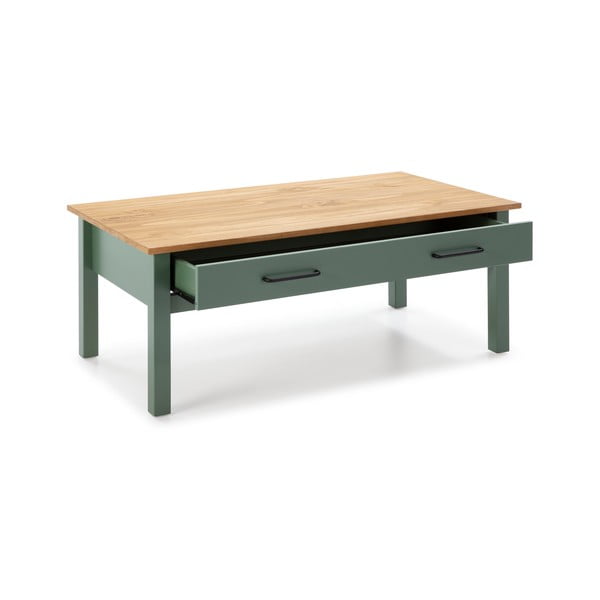 Tavolino da caffè in legno verde Miranda - Marckeric-image-4