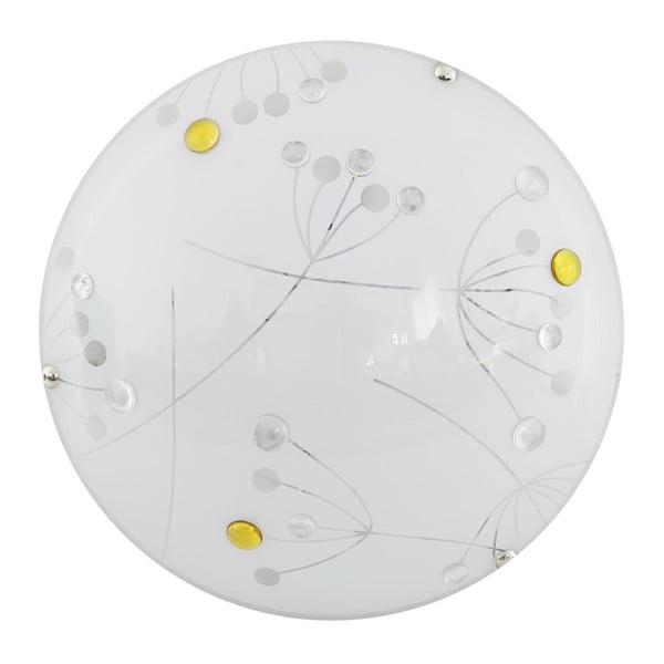 Plafoniera LED bianca con paralume in vetro ø 30 cm Floral - Candellux Lighting