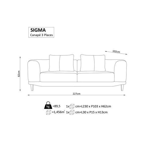 Krémová trojmístná pohovka Windsor & Co. Sofas Sigma-image-3