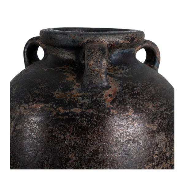 Vaso marrone scuro in terracotta alto (altezza totale 60 cm) Artem – Ixia-image-3