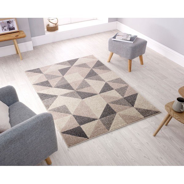 Tappeto grigio e beige Urban Triangle, 200 x 275 cm - Flair Rugs-image-4