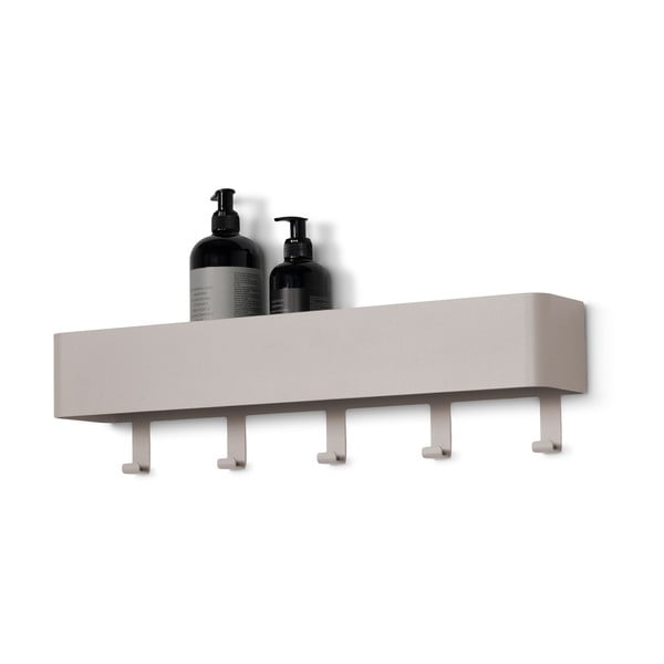 Mensola da bagno da parete grigio tortora in acciaio Multi – Spinder Design-image-2