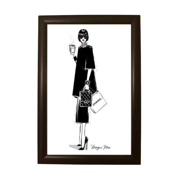 Poster in cornice nera Chanel, 33,5 x 23,5 cm Kahand Icen Kadin - Piacenza Art