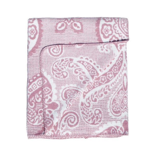 Coperta rosa in misto cotone Simboli, 180 x 220 cm - Kate Louise-image-2