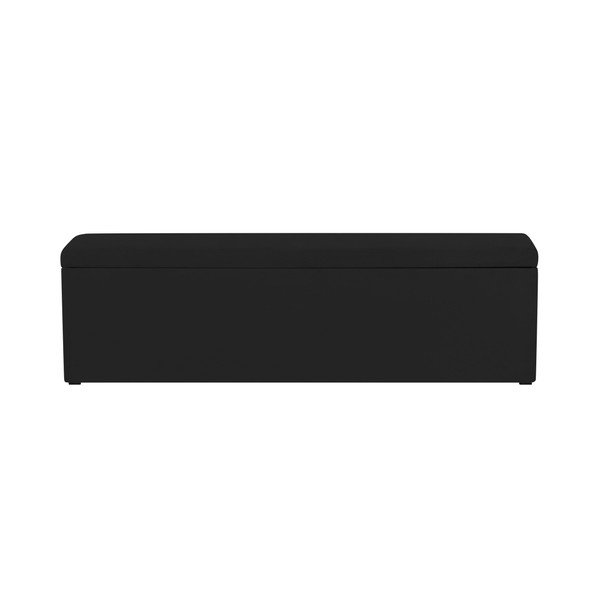 Pouf nero Ancona, 160 x 47 cm - Mazzini Sofas-image-4