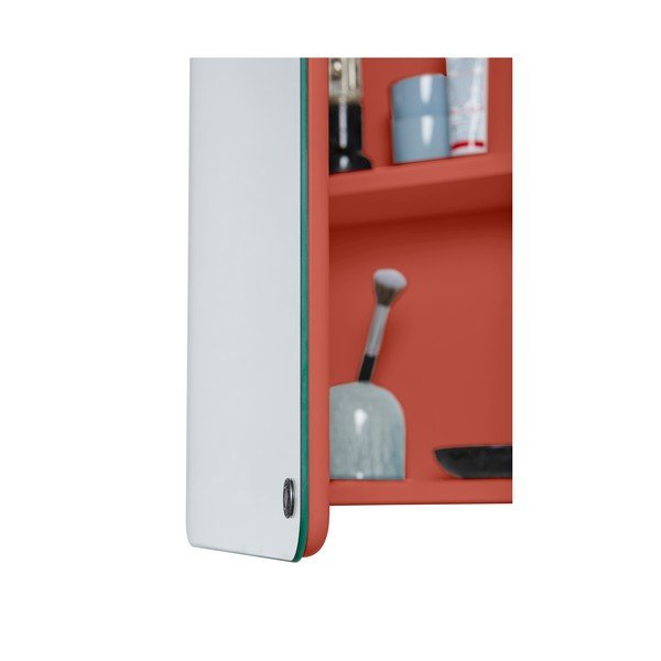 Mobile bagno sospeso rosso con specchio 80x58 cm Color Bath - Tom Tailor-image-1