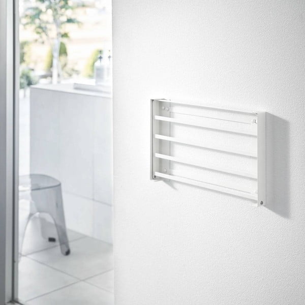 Mensola da bagno da parete bianco opaco in acciaio Tower – YAMAZAKI-image-3